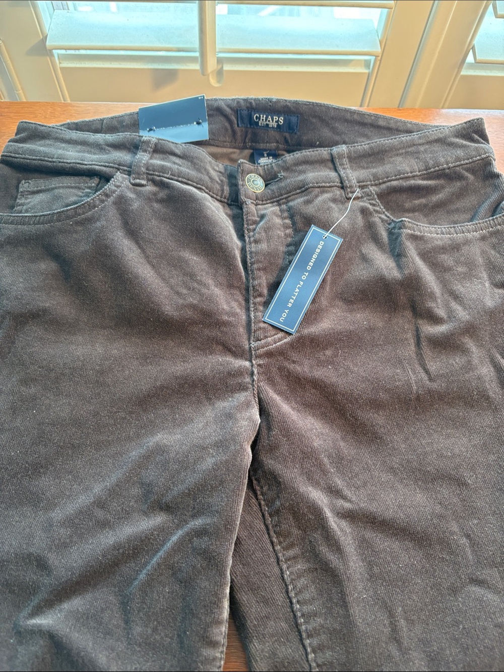 Chaps women’s Dark Brown Corduroy Trousers